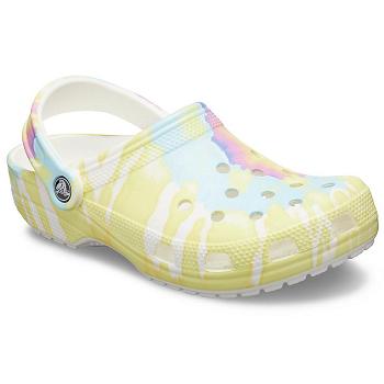 Crocs Classic Tie-Dye Graphic Clog Zlte - Damske Dreváky